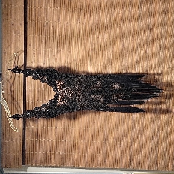 Black Beaded Top, Size XS - Picture 2 of 5